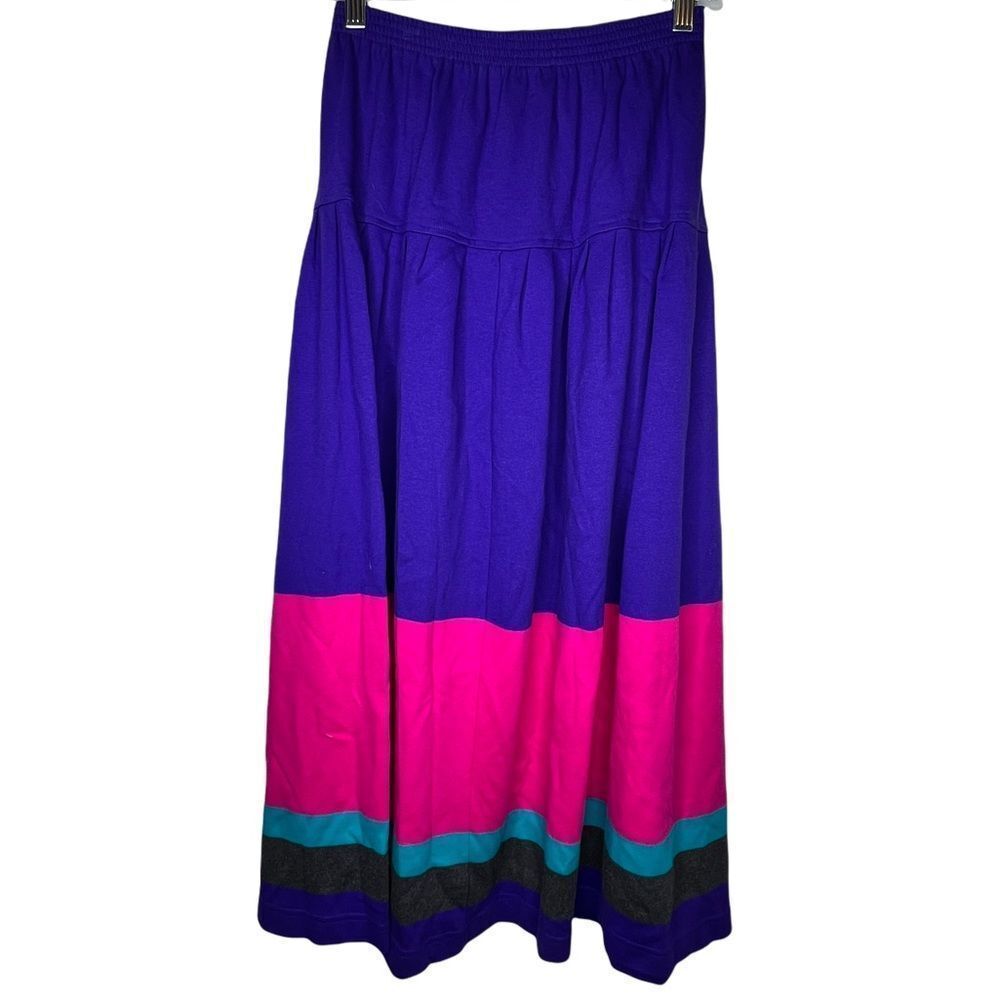 Vintage Justice Company Color Block Skirt